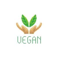 vegan Logo Symbol vektor