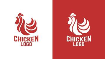 enkel elegant kyckling maskot logotyp silhuett stil begrepp vektor