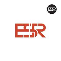 brev esr monogram logotyp design vektor