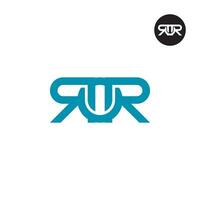 Brief ror Monogramm Logo Design vektor