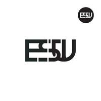 Brief esw Monogramm Logo Design vektor