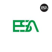 brev esa monogram logotyp design vektor