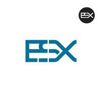 Brief esx Monogramm Logo Design vektor
