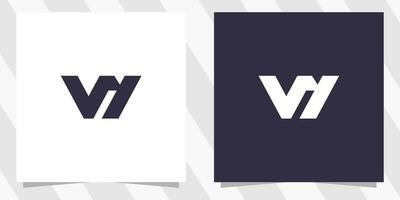 Brief wv vw Logo Design vektor