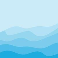 Wasser Welle Hintergrund Design, abstrakt Vektor Blau Ozean Walpaper Vorlage