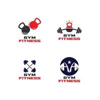 Fitnessstudio Fitness Gesundheit Menschen Logo-Vektor-Bild vektor
