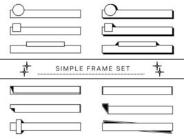 Rahmen einstellen einfach Rede Blase, Rahmen Dekoration Überschrift Titel vektor