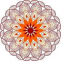 en färgrik blommig mandala design. vektor etnisk orientalisk cirkel prydnad.