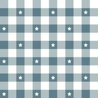 grau Plaid Muster mit Star Hintergrund. Plaid Muster Hintergrund. Plaid Hintergrund. nahtlos Muster. zum Hintergrund, Dekoration, Geschenk Verpackung, Gingham Tischdecke, Decke, Schottenstoff. vektor