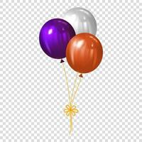 knippa av ballonger för högtider dekoration begrepp med halloween eller födelsedag fest vektor