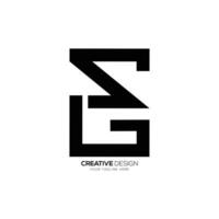 sg oder gs Brief kreativ stilvoll Monogramm Logo Design Idee vektor