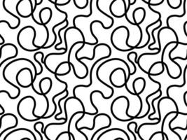 nahtlos Vektor Muster von abstrakt kontinuierlich Single Linie. einer Linie Kunst, Geometrie, Welle, Gekritzel