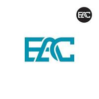 Brief eac Monogramm Logo Design vektor