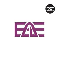 brev eae monogram logotyp design vektor