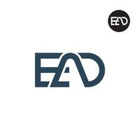 brev ead monogram logotyp design vektor