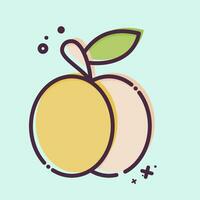 ikon plommon. relaterad till frukt och vegetabiliska symbol. mbe stil. enkel design redigerbar. enkel illustration vektor