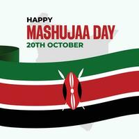 glücklich Mashujaa Tag Kenia Konzept Vektor Illustration