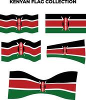 Kenia kostenlos Vektor Flagge Illustration mit Emblem