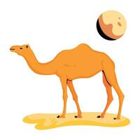 trendig kamel konceptas vektor