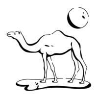 trendige Kamelkonzepte vektor