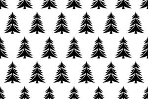 nahtlos Tanne Muster. schwarz und Weiß Weihnachten Bäume wiederholen nahtlos Muster. vektor