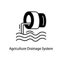 Landwirtschaft Drainage System Gekritzel Symbol Design Illustration. Landwirtschaft Symbol auf Weiß Hintergrund eps 10 Datei vektor