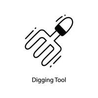 graben Werkzeug Gekritzel Symbol Design Illustration. Landwirtschaft Symbol auf Weiß Hintergrund eps 10 Datei vektor