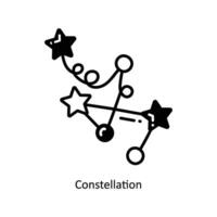 Konstellation Gekritzel Symbol Design Illustration. Raum Symbol auf Weiß Hintergrund eps 10 Datei vektor