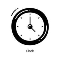 Uhr Gekritzel Symbol Design Illustration. E-Commerce und Einkaufen Symbol auf Weiß Hintergrund eps 10 Datei vektor