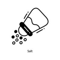 salt klotter ikon design illustration. mat och drycker symbol på vit bakgrund eps 10 fil vektor