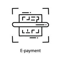 E-Payment Gekritzel Symbol Design Illustration. Marketing Symbol auf Weiß Hintergrund eps 10 Datei vektor