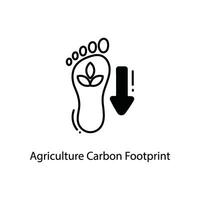 Landwirtschaft Kohlenstoff Fußabdruck Gekritzel Symbol Design Illustration. Landwirtschaft Symbol auf Weiß Hintergrund eps 10 Datei vektor