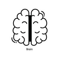 Gehirn Gekritzel Symbol Design Illustration. Schule und Studie Symbol auf Weiß Hintergrund eps 10 Datei vektor