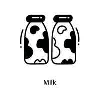 Milch Gekritzel Symbol Design Illustration. Landwirtschaft Symbol auf Weiß Hintergrund eps 10 Datei vektor