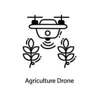 lantbruk Drönare klotter ikon design illustration. lantbruk symbol på vit bakgrund eps 10 fil vektor