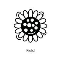 Feld Gekritzel Symbol Design Illustration. Landwirtschaft Symbol auf Weiß Hintergrund eps 10 Datei vektor