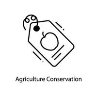 lantbruk bevarande klotter ikon design illustration. lantbruk symbol på vit bakgrund eps 10 fil vektor