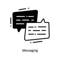 meddelandehantering klotter ikon design illustration. börja symbol på vit bakgrund eps 10 fil vektor