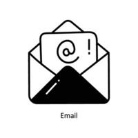 Email Gekritzel Symbol Design Illustration. E-Commerce und Einkaufen Symbol auf Weiß Hintergrund eps 10 Datei vektor