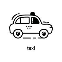 Taxi Gekritzel Symbol Design Illustration. Reise Symbol auf Weiß Hintergrund eps 10 Datei vektor