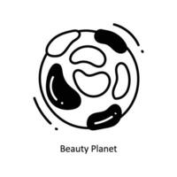 Schönheit Planet Gekritzel Symbol Design Illustration. Raum Symbol auf Weiß Hintergrund eps 10 Datei vektor