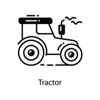 Traktor Gekritzel Symbol Design Illustration. Landwirtschaft Symbol auf Weiß Hintergrund eps 10 Datei vektor