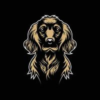 cockerspaniel spaniel silhuett vektor, retro logotyp, årgång, hund huvud, minimalism, hund konst, utomhus- logotyp, hund illustration, jakt vektor