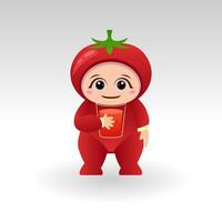 Vektor Tomate Obst kawaii Karikatur Charakter Vektor komisch Tomate Obst kawaii Illustration