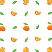 vektor söt orange frukt mönster bakgrund