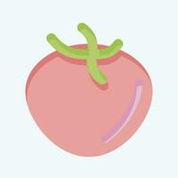 ikon tomat. relaterad till frukt och vegetabiliska symbol. platt stil. enkel design redigerbar. enkel illustration vektor