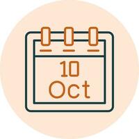 Oktober 10 Vektor Symbol