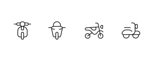 Roller Symbol, Fahrrad Symbol. Vektor Illustration. linear editierbar Schlaganfall. Linie, solide, eben Linie, dünn Stil und geeignet zum Netz Buchseite, Handy, Mobiltelefon Anwendung, ui, ux Design.