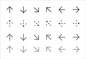 Pfeil Symbol, Richtung Symbole einstellen Zeichen und Symbol Vektor Design
