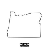 Oregon Karte Vektor Elemente, Oregon Karte Vektor Illustration, Oregon Karte Vektor Vorlage